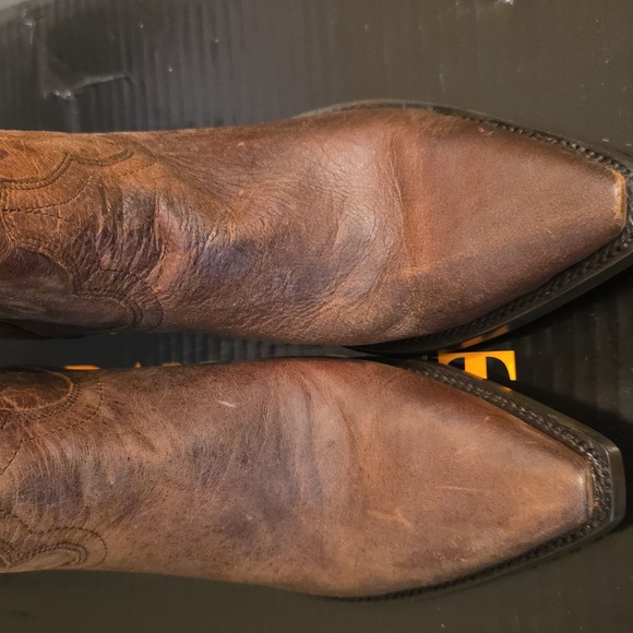 NWT Dan Post Rustic Brown Dirty Bull 13 Snip Western Boots - Picture 2 of 6